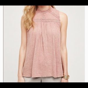Anthropologie Eri + Ali Sleeveless Tunic w/lace